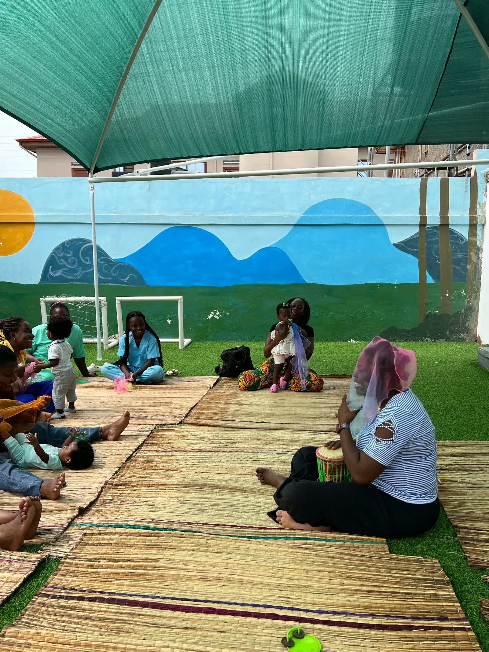 Toddlers taking part in a guided play session